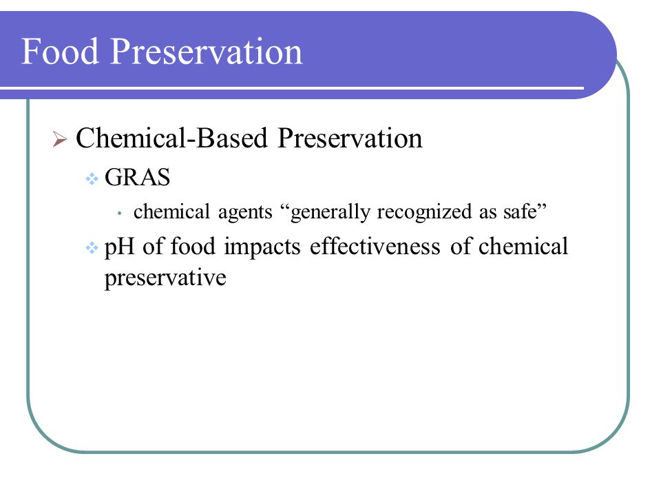 Chemical food preservation